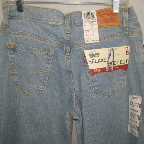 Levi Jeans Relaxed Fit Boot Cut Size 10P Stretch - Picture 2 of 4